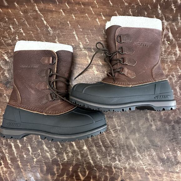 Baffin Canada Men’s Winter Boots Size 9 Insulated Leather Winter Waterproof - Picture 4 of 14